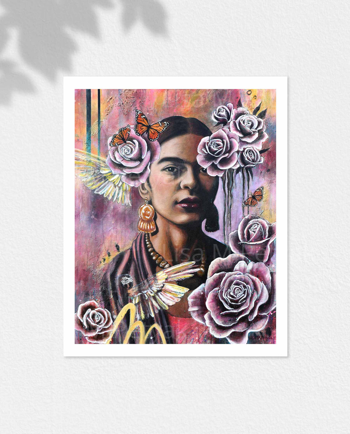 "Frida Thinking of her Parrots" Fine Art Print