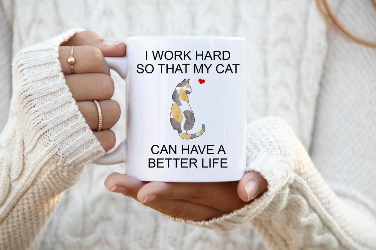 Gray Calico Cat Mug