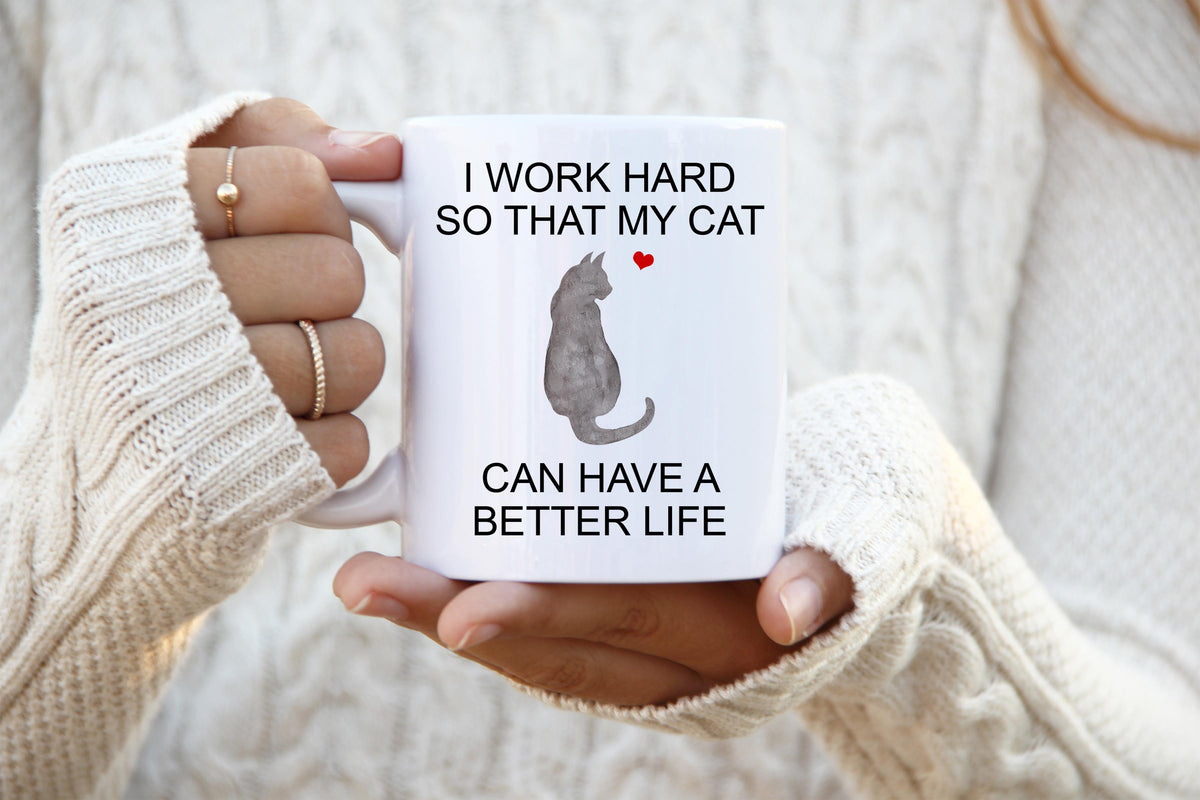 Gray Cat Mug