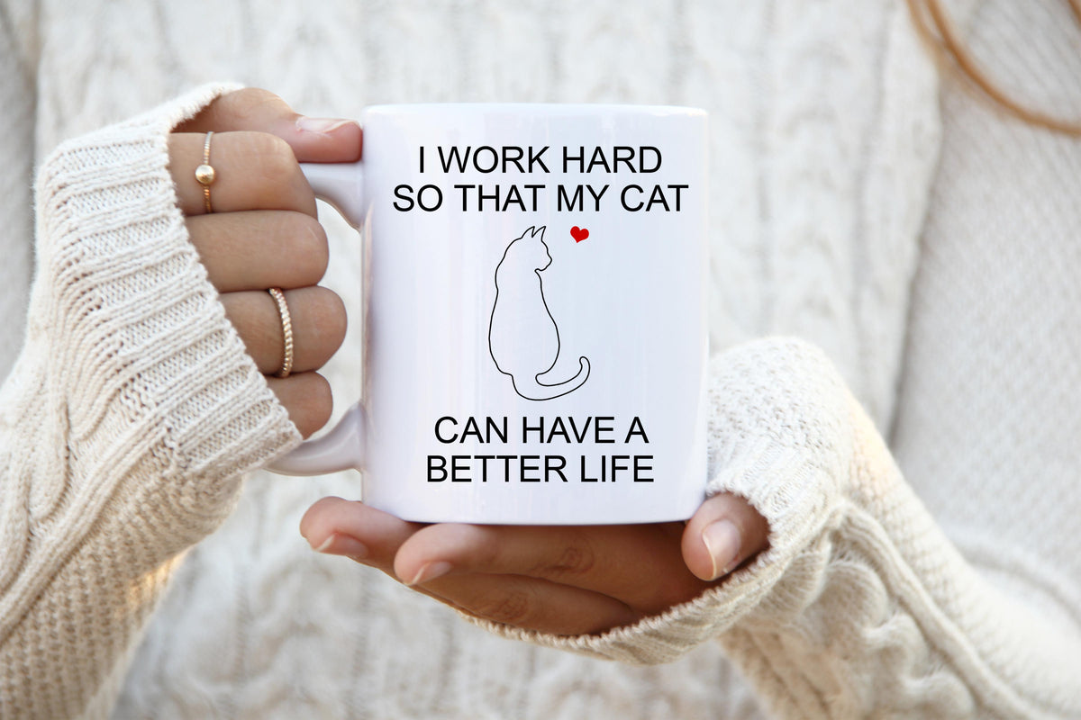 White Cat Mug