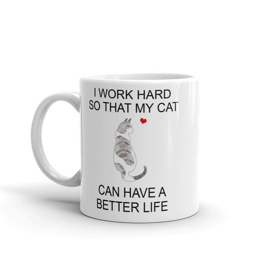 Gray Spotted Tabby Cat Mug