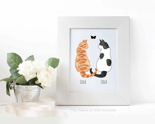 2 Cats Print