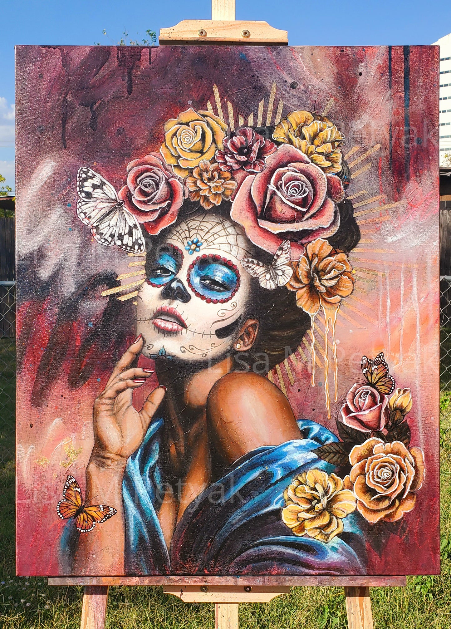 La Catrina in Blue