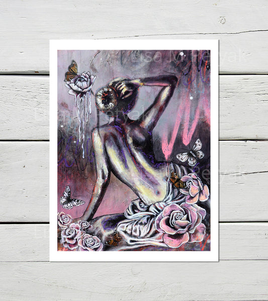 "Nude Female Abstract Figure" Fine Art Print