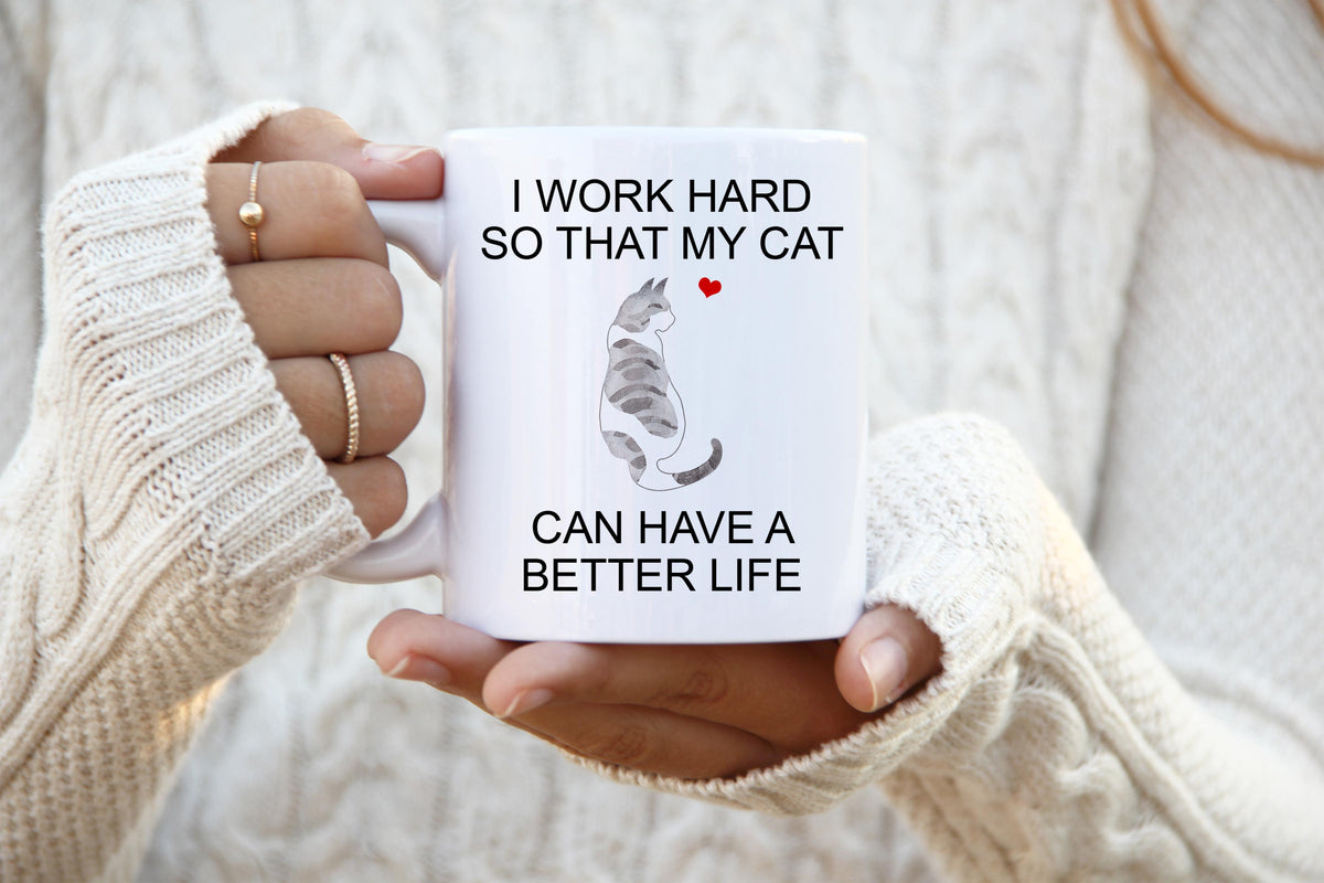 Gray Spotted Tabby Cat Mug