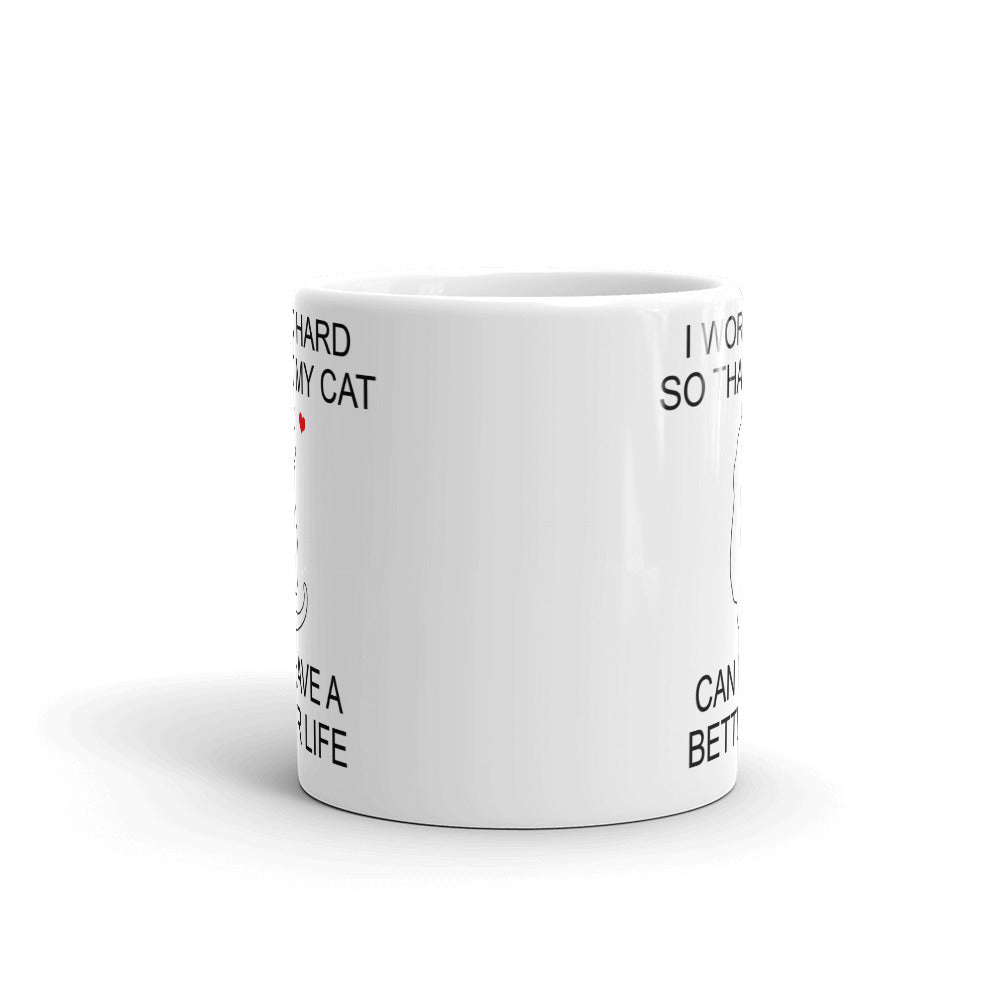 White Cat Mug