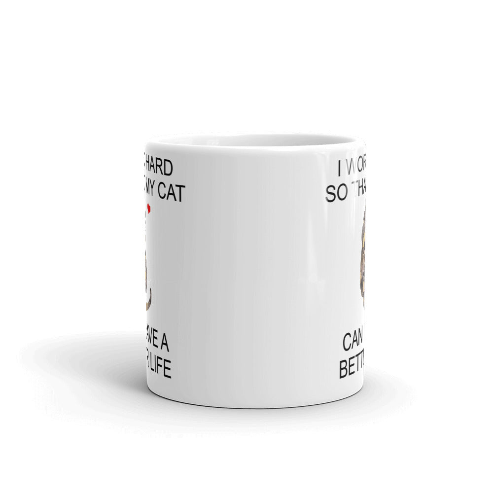 Dark Tuxedo Tortie Cat Mug