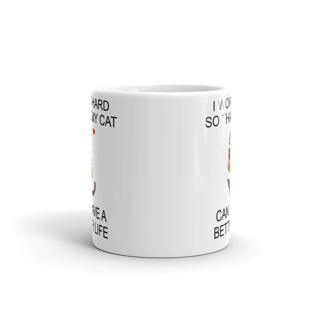 Brown Calico Spotted Tabby Cat Mug