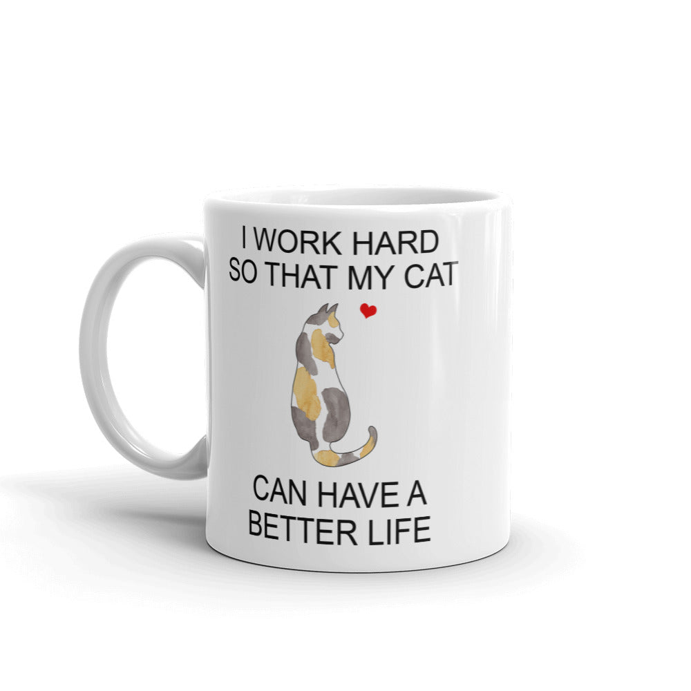 Gray Calico Cat Mug
