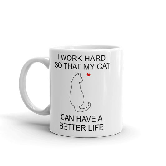 White Cat Mug