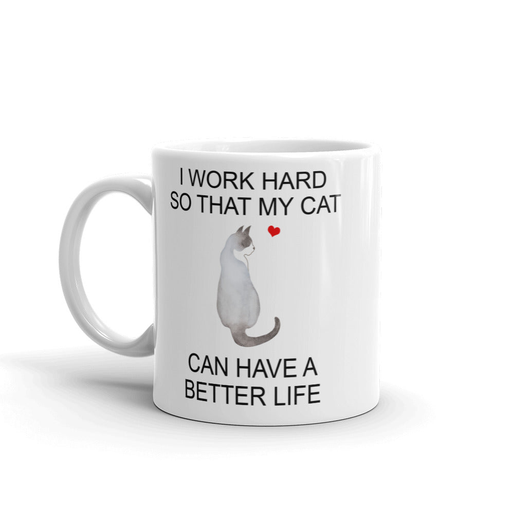 Gray Snowshoe Cat Mug
