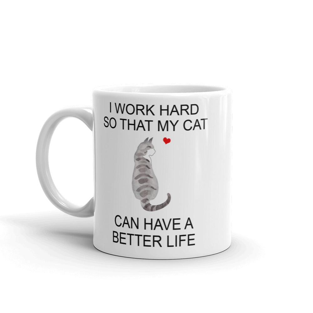 Gray Tuxedo Tabby Cat Mug