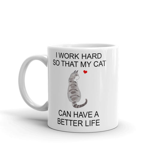 Gray Tuxedo Tabby Cat Mug