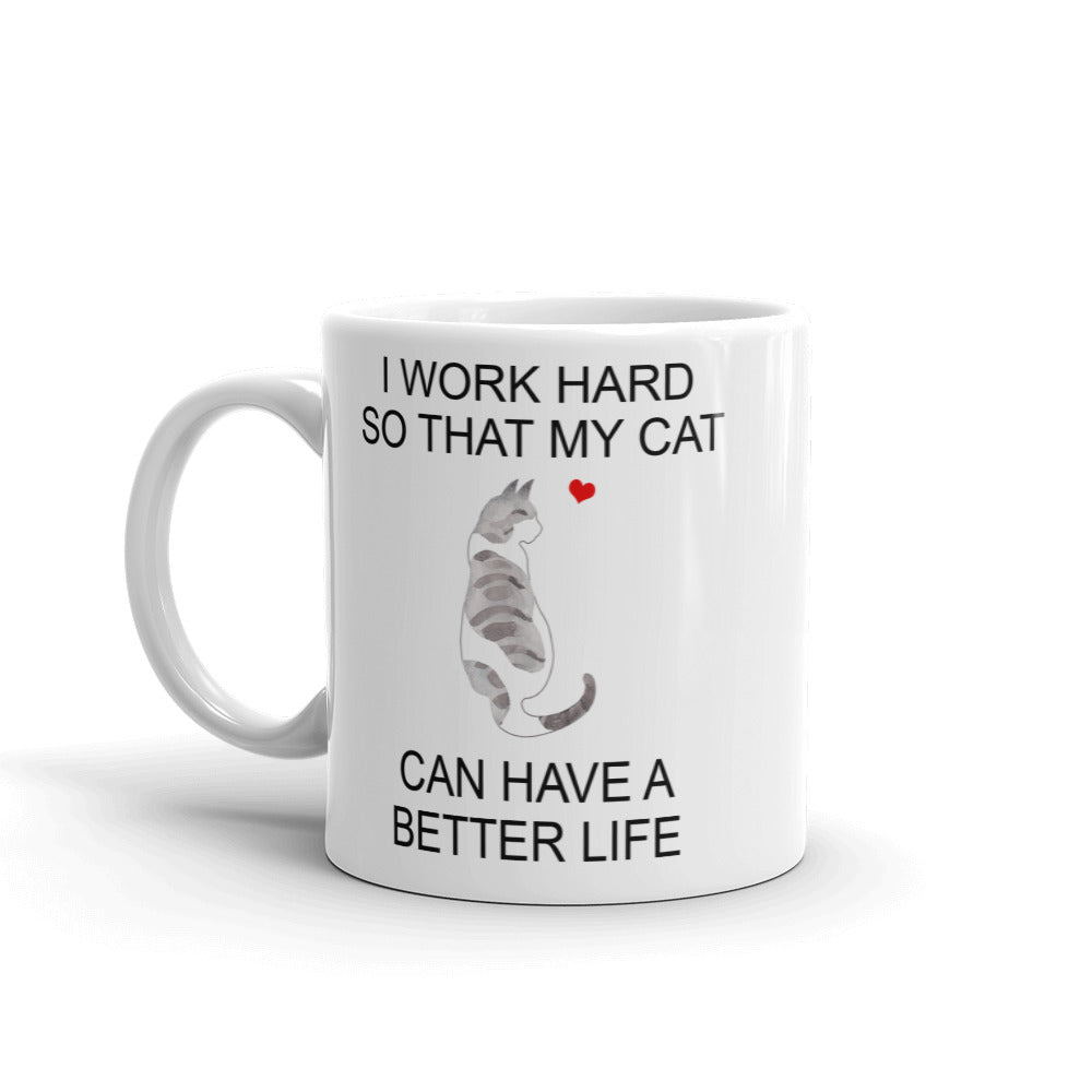 Gray Spotted Tabby Cat Mug