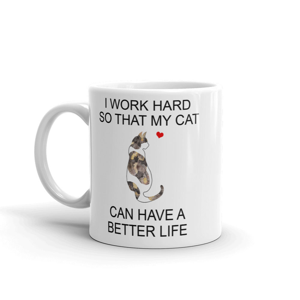 Dark Spotted Tortie Cat Mug