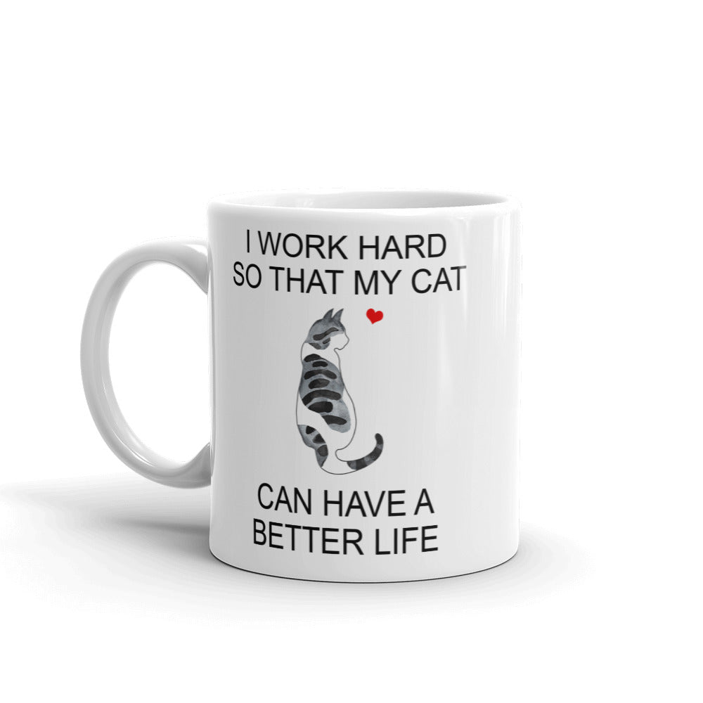 Dark Spotted Tabby Cat Mug