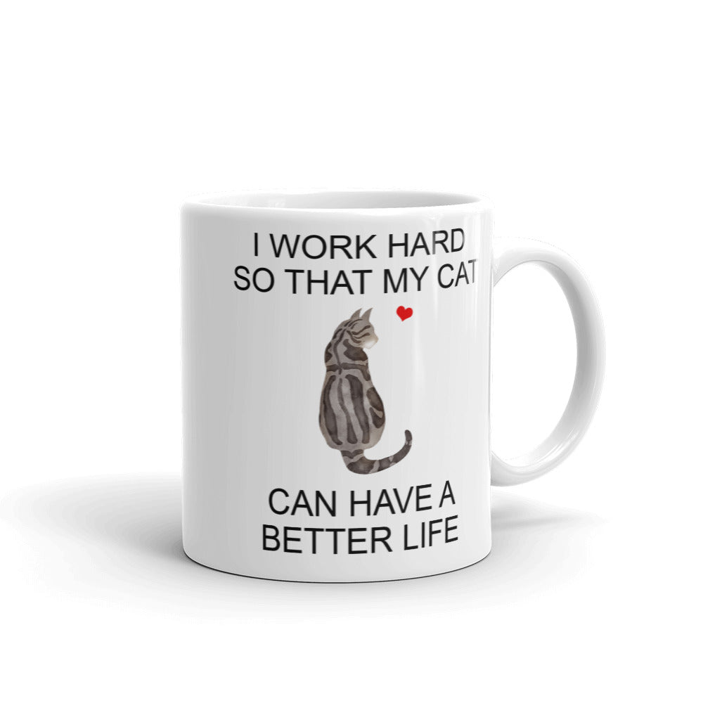 Gray Marbled Tabby Cat Mug