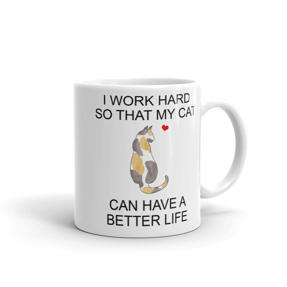 Gray Calico Cat Mug