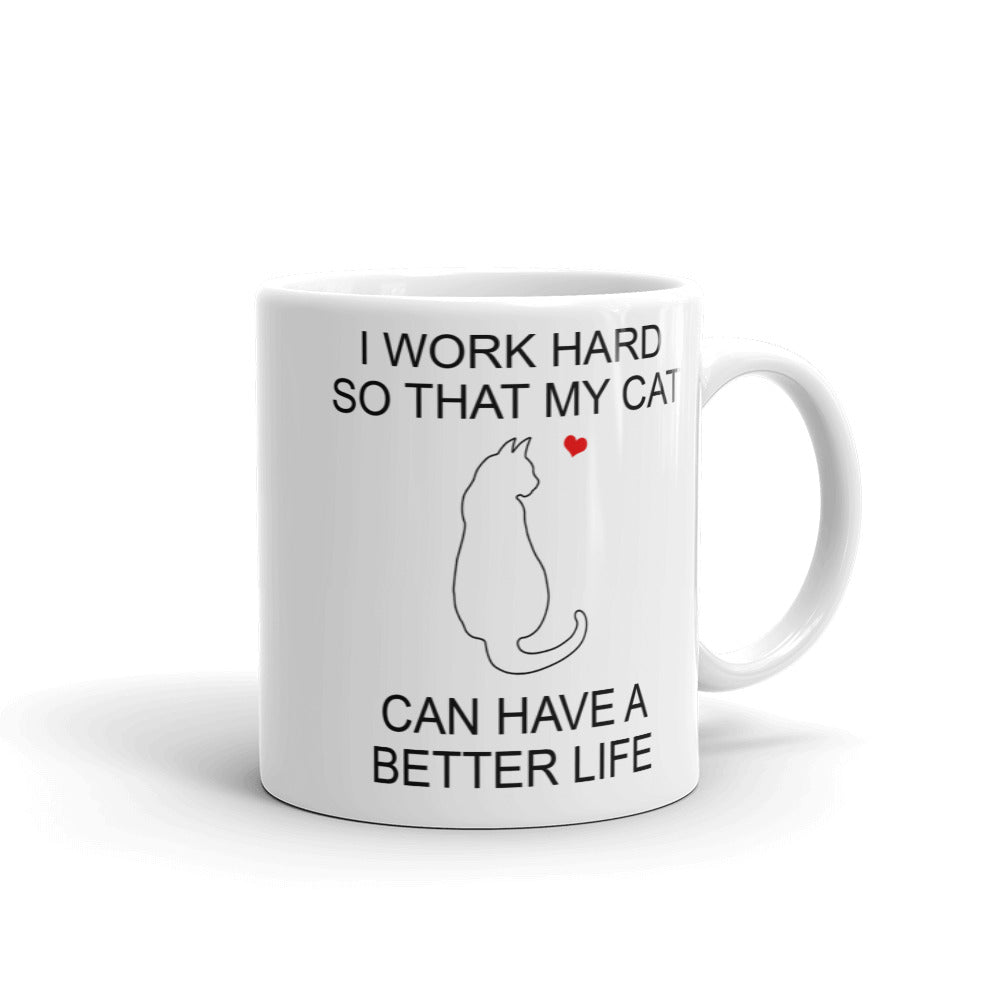 White Cat Mug