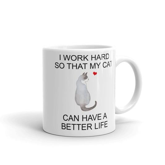 Gray Snowshoe Cat Mug
