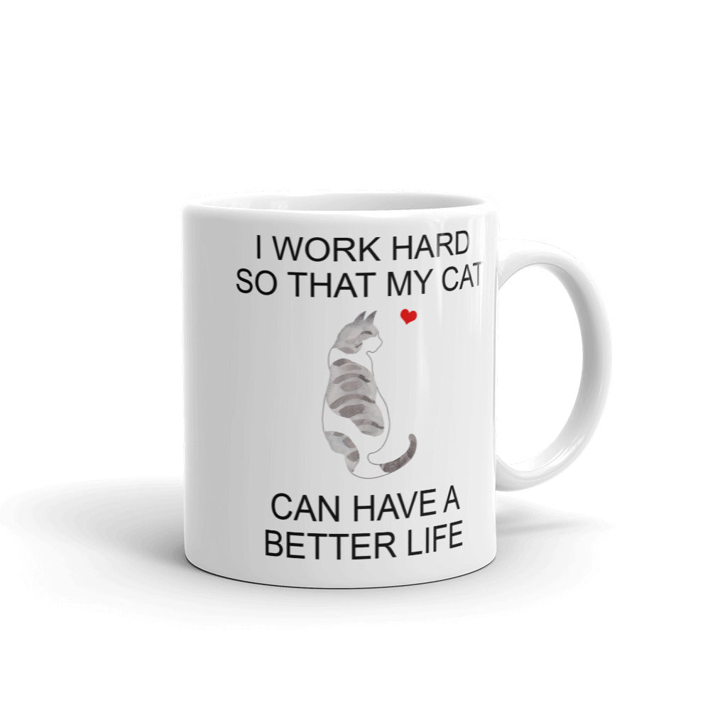 Gray Spotted Tabby Cat Mug