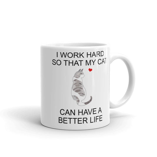 Gray Spotted Tabby Cat Mug