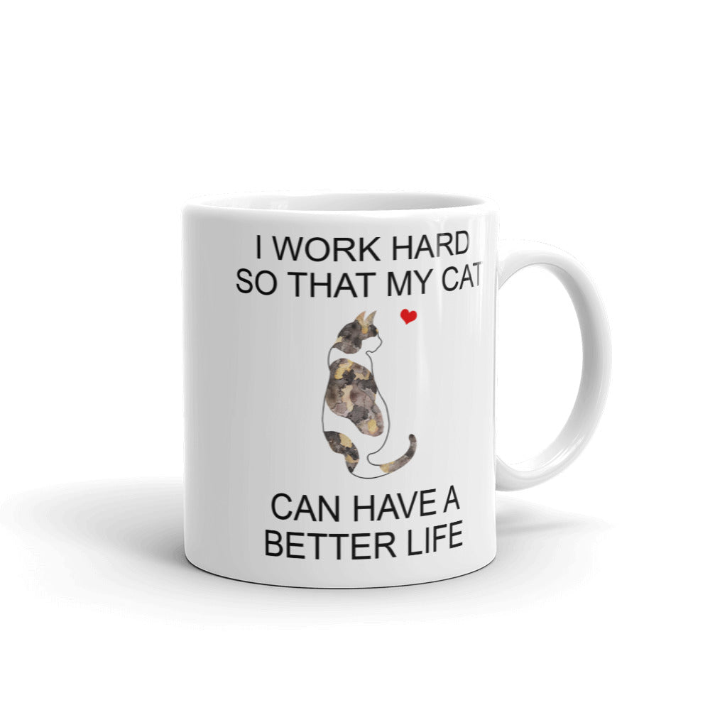 Dark Spotted Tortie Cat Mug
