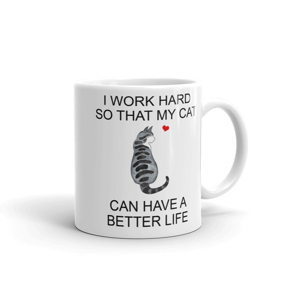 Dark Tuxedo Tabby Cat Mug