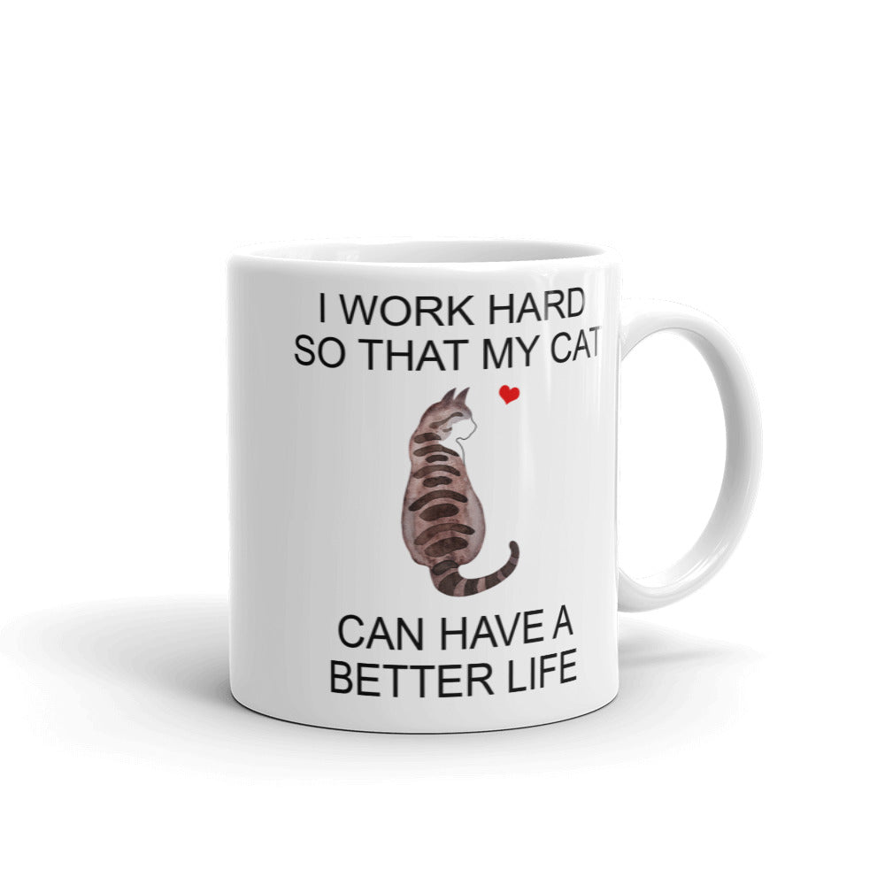 Brown Tuxedo Tabby Cat Mug